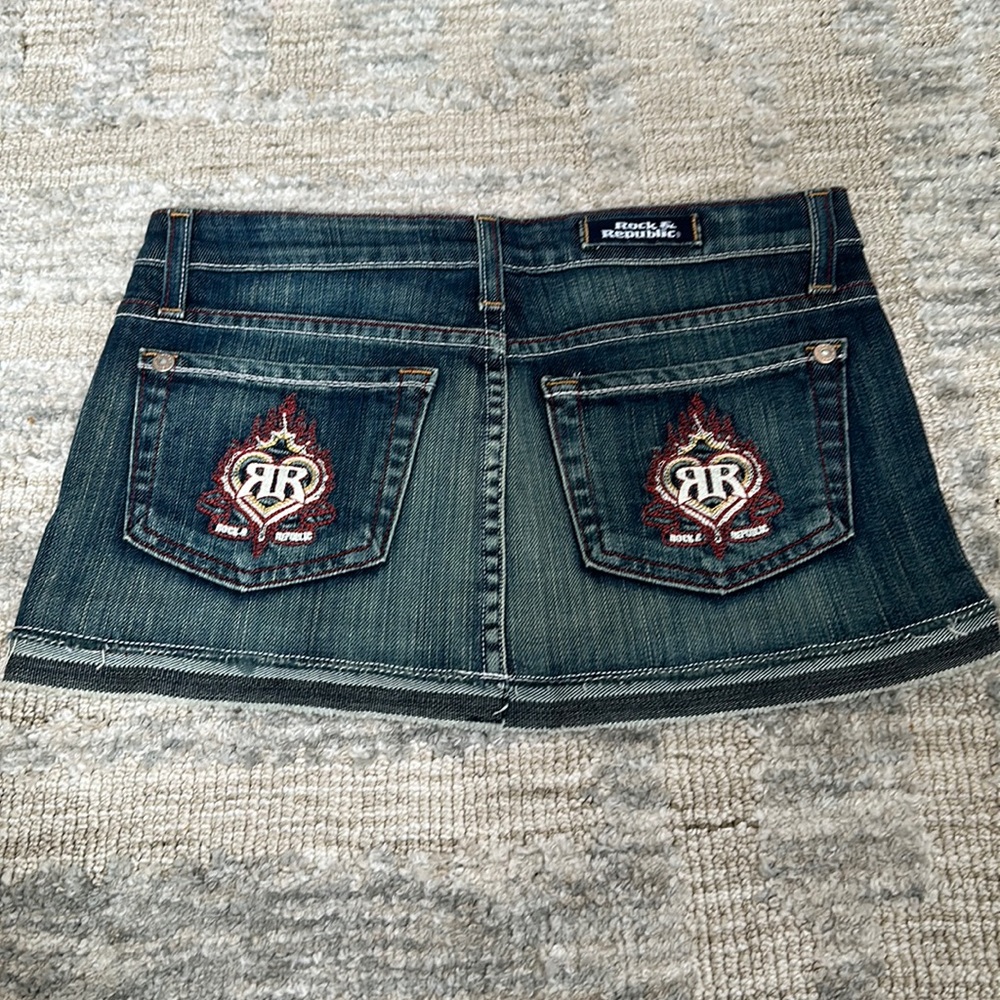 Rock & Republic Denim Mini Skirt. Size 23. New never been worn. No tags.